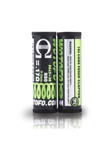 Wotofo Tri Core Fused Clapton Resistors, pack of 10 units for rebuildable atomizer