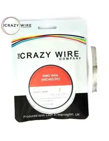 Hilo resistivo Crazy Wire Ni80 0.10mm 38GA, bobina de 10 metros para construcción de bobinas DIY