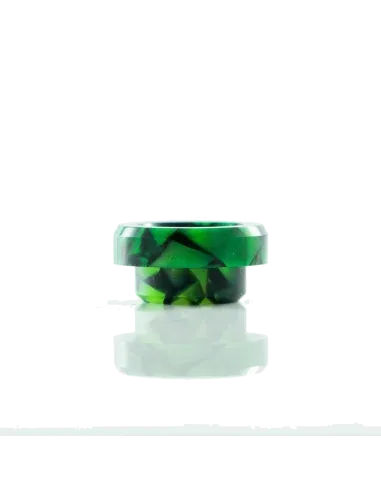 Drip tip HMM Stubby Green Black Swirl, boquilla corta de resina con diseño verde y negro para atomizador
