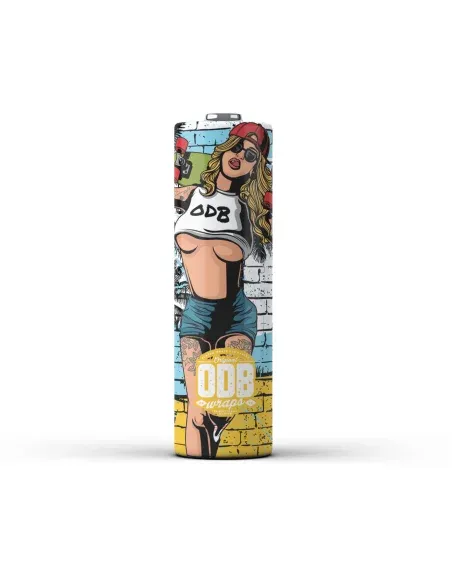 ODB Wraps 20700 Teagan, pacote de 4 unidades decorativas com design Teagan para baterias
