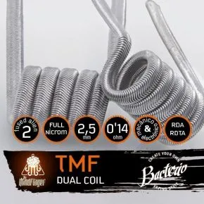 Resistores Bacterio TMF Fused Alien 0.14ohm Ni80, fabricam bobinas para vaping sub-ohm 2