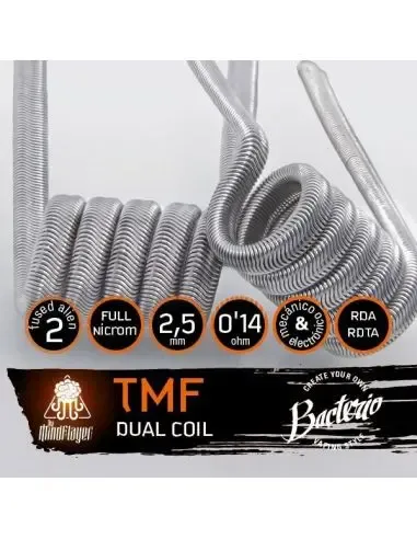 Resistores Bacterio TMF Fused Alien 0.14ohm Ni80, fabricam bobinas para vaping sub-ohm