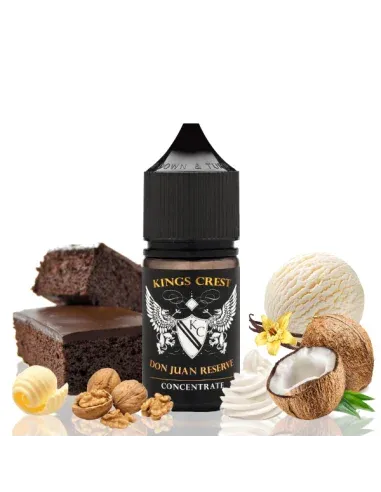 Don Juan Reserve Kings Crest aroma concentrado de 30ml, sabor doce e cremoso de alta qualidade para vaping DIY