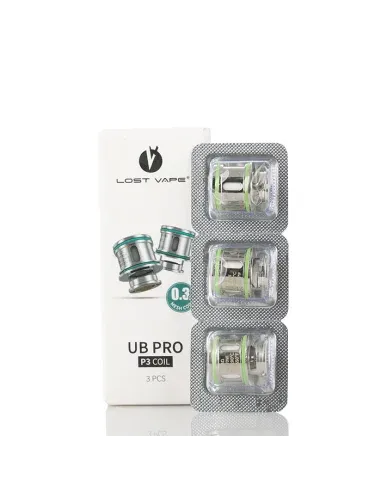 Resistores perdidos Vape UB Pro P3 de 0,30 ohms, pacote de 3 unidades de substituição para atomizador