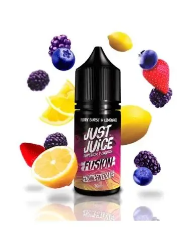 Aroma concentrado Just Juice Fusion Berry Burst Lemonade 30ml, sabor fruta vermelha e limonada
