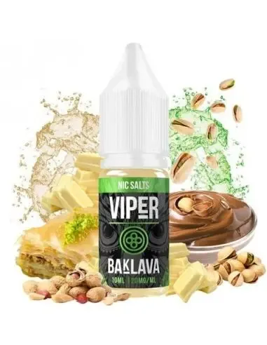 Sais de nicotina Viper Baklava 10ml, sabor doce de pastelaria oriental com mel e frutos secos