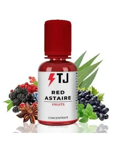 Aroma concentrado T-Juice Red Astaire 30ml, sabor frutal rojo dulce e intenso para vapeo DIY