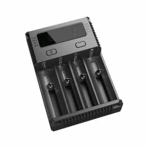 Intellicharger I4 V2 Nitecore carregador inteligente, carregador de 4 baias para vaporizar baterias