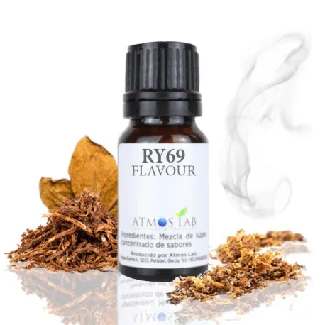 Atmos Lab RY69 10ml aroma concentrado, sabor a tabaco com caramelo e baunilha para vaping DIY