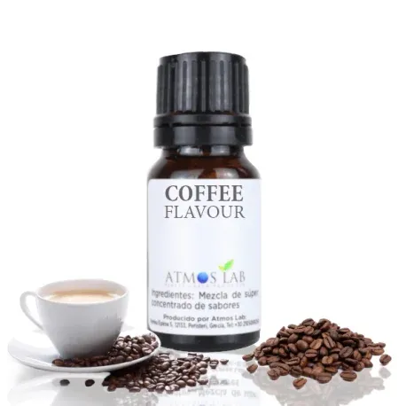 Aroma concentrado Atmos Lab Coffee 10ml, sabor café tostado e intenso para vapeo DIY