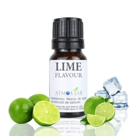 Atmos Lab Lime 10ml aroma concentrado, sabor fresco e cítrico a lima para vaping DIY