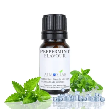 Atmos Lab Peppermint 10ml concentrated aroma, intense and refreshing peppermint flavor for DIY vaping