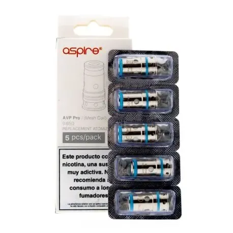 AVP Pro Mesh Aspire resistores, pacote de 5 unidades de substituição para o kit AVP Pro