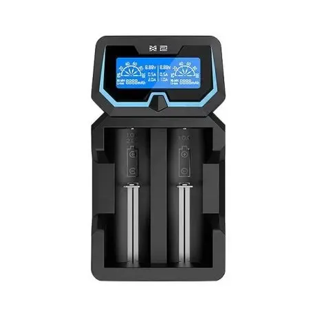 Xtar X2-Batterieladegerät, Doppelladegerät für Dampfgeräte-Akkus