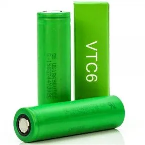 Pack 2 pilhas Murata VTC6 18650 3000mAh 30A, células de alta capacidade para vape mod