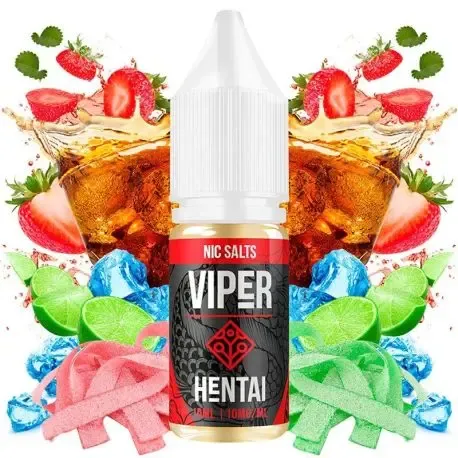 Sales de nicotina Viper Hentai 10ml 20mg, sabor frutal dulce y goloso para dispositivo pod