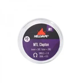 Resistores A1 MTL Clapton Hellvape , pacote de 10 unidades para vaporização boca-pulmão