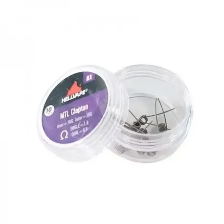 Resistores A1 MTL Clapton Hellvape , pacote de 10 unidades para vaporização boca-pulmão