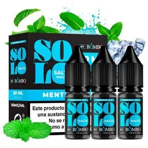 Sales de nicotina Solo Salts by Bombo Menthol Ice, pack 3x10ml sabor mentol frío e intenso