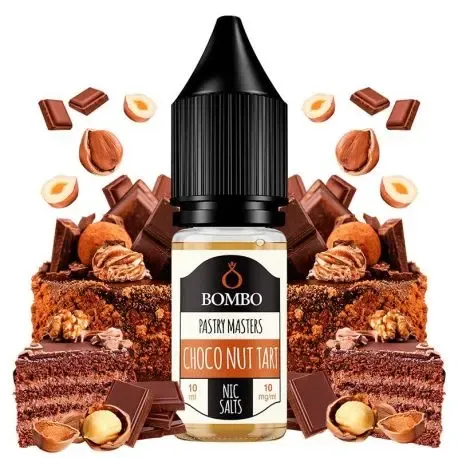 Sales de nicotina Bombo Pastry Masters Choco Nut Tart 10ml 20mg, sabor tarta de chocolate y nueces