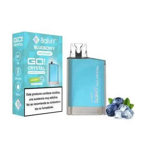 Cápsula descartável Balmy Crystal Blueberry Descartável Vape 20mg Sabor a Mirtilo