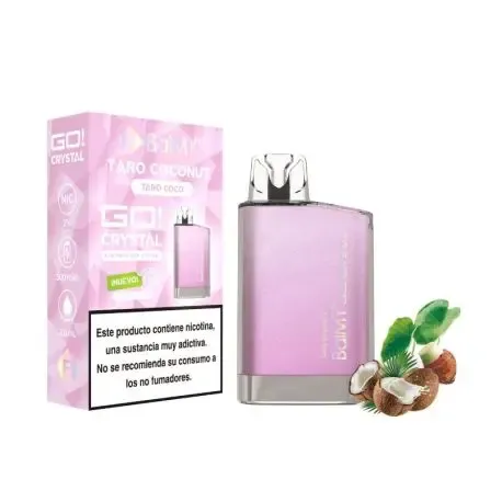 Cápsula Descartável Balmy Crystal Taro Coco Vape Descartável 20mg Taro & Sabor Coco