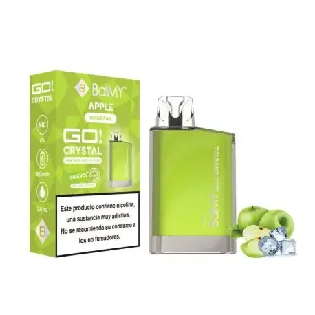 Cápsula Descartável Balmy Crystal Double Apple Vape Descartável 20mg Sabor Duplo Maçã