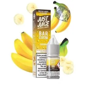 Sales de nicotina Just Juice Bar Banana Ice 10ml Nicotine Salts 10ml, sabor plátano con ice