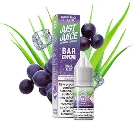 Nikotinsalze Just Juice Bar Grape Aloe Ice 10ml Nikotinsalze 10ml, Traubengeschmack mit Aloe und Eis
