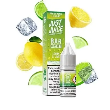 Nikotinsalze Just Juice Bar Lemon Lime Ice 10ml Nikotinsalze 10ml, Zitronen- und Limettengeschmack mit Eis