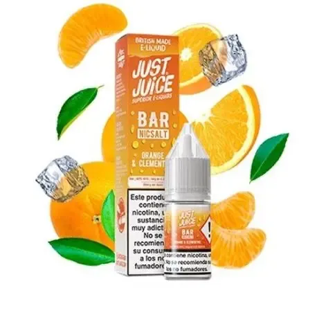 Sales de nicotina Just Juice Bar Orange Clementine Ice 10ml Nicotine Salts 10ml, sabor naranja y clementina con ice