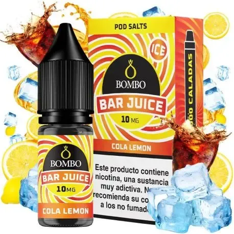 Nikotinsalze Bar Juice Cola Zitroneneis 10ml Bombo Nikotinsalze 10ml, Cola Geschmack mit Zitrone und Eis 10mg