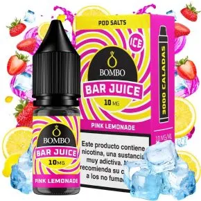 Sais de Nicotina Sumo de Barra Limonada Cor-de-rosa Gelo 10ml Bombo Sais de Nicotina 10ml, limonada rosa com gelo 20mg 2