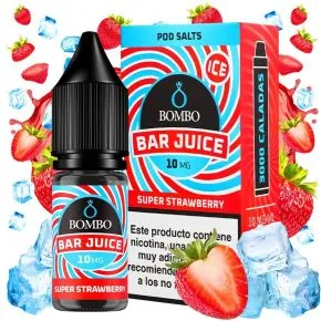 Sal de Nicotina Sumo em Barra Super Morango Gelo 10ml Bombo Sais de Nicotina 10ml, morango super doce com gelo 20mg 2