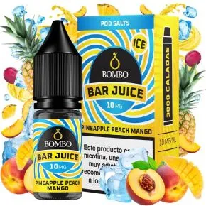Sal de Nicotina Sumo de Barra de Ananás Pêssego Manga 10ml Bombo Sais de Nicotina 10ml, Ananás Pêssego Manga com gelo 20mg 2