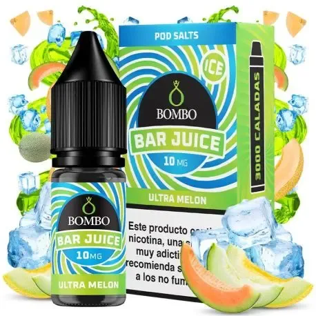 Nikotinsalze Bar Juice Ultra Melon Ice 10ml Bombo Nikotinsalze 10ml, Ultra Melon Geschmack mit Eis 10mg