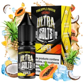 Sales de nicotina Ultra Salts Pineapple Papaya Coconut 10ml Viper Nicotine Salts 10ml, piña papaya coco tropical