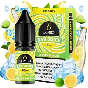 Sales de nicotina Bar Juice Lemon Lime Soda Ice 10ml Bombo Nicotine Salts 10ml, sabor limón lima soda con ice 20mg 2