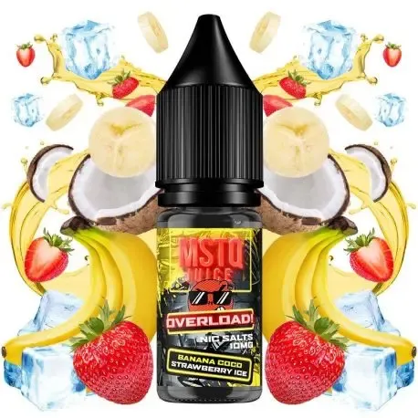 Sais de nicotina Banana Coco Morango Gelo 10ml mstq juice Sais de Nicotina 10ml, mistura de banana coco e morango com gelo