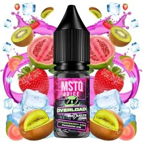 Morango Kiwi Passion Ice 10ml mstq juice Sais de Nicotina 10ml, Morango Kiwi e Maracujá com efeito gelo