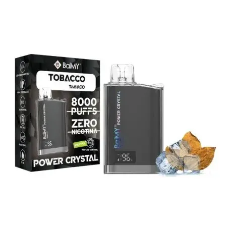 Pod desechable Balmy Crystal Power Tobacco Zero Nicotine 8000 Puffs Brooklyn Pods sabor tabaco sin nicotina