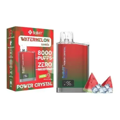 Power Crystal Zero Watermelon 8000 Balmy descartáveis Brooklyn Pods, sabor melancia sem nicotina