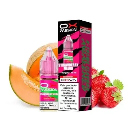 OX Passion Morango Melão 10ml OXVA Sais de Nicotina 10ml Sais de nicotina, sabor a morango e melão doce