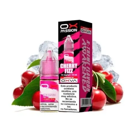 OX Passion Cherry Fizz 10ml OXVA Sais de Nicotina 10ml de sais de nicotina, sabor a cereja com um toque refrescante de espuma