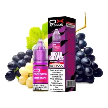 OX Passion Mixed Grapes 10ml Sais de Nicotina 10ml OXVA Sais de Nicotina 10ml, sabor de mistura doce e frutada de uva