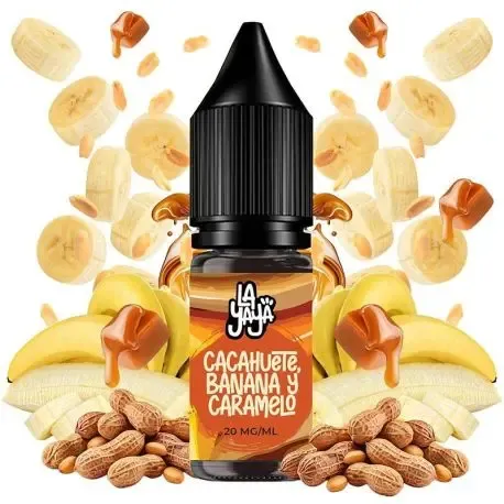 Sais de nicotina La Yaya Banana de amendoim e caramelo 10ml Sais de nicotina 10ml, sabor amendoim, banana e caramelo