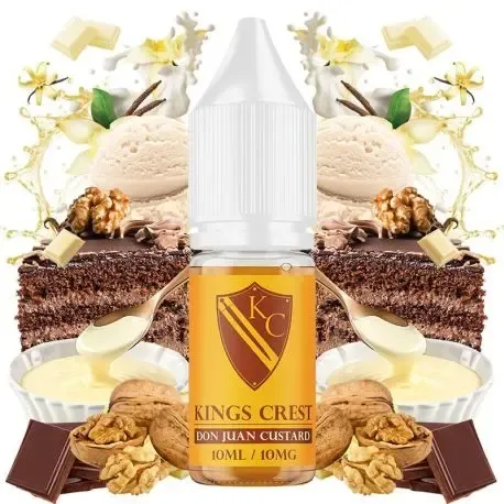 Don Juan Custard Kings Crest 10ml Nikotinsalze 10ml, cremiger Vanillepudding-Dessertgeschmack