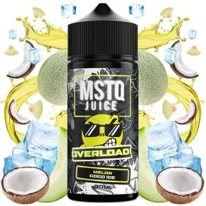 Longfill MSTQ Overload Melon Coconut Ice aroma 30ml, aroma tropical cremoso com frescura mentolada