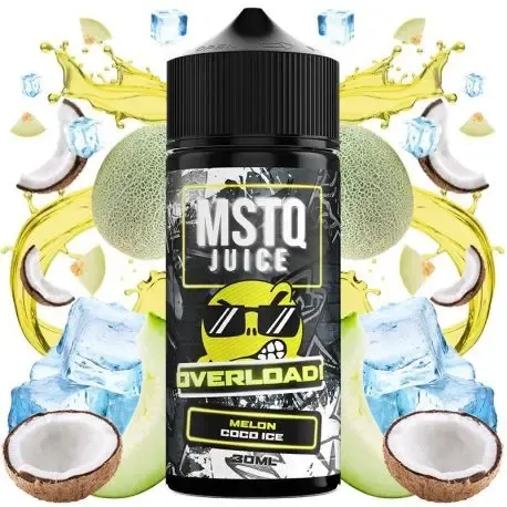 Longfill MSTQ Overload Melon Coconut Ice 30ml aroma, creamy tropical aroma with minty freshness