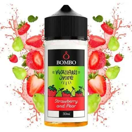 Longfill Aroma Bombo Wailani Morango-Pera 30ml, aroma frutado suave de morango e pera para vaping diário